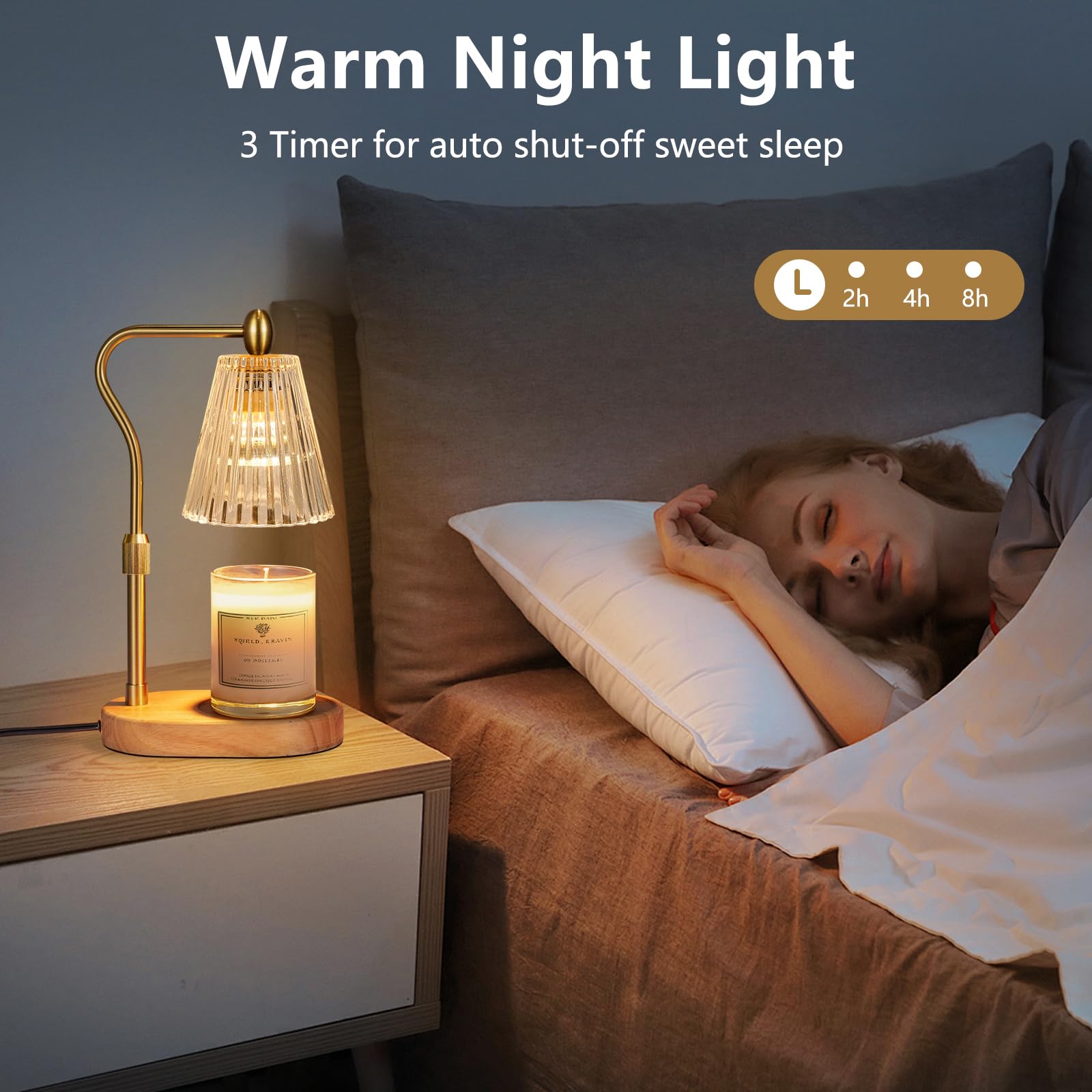 Engpure Candle Warmer Lamp timer function supports scheduling and convenience