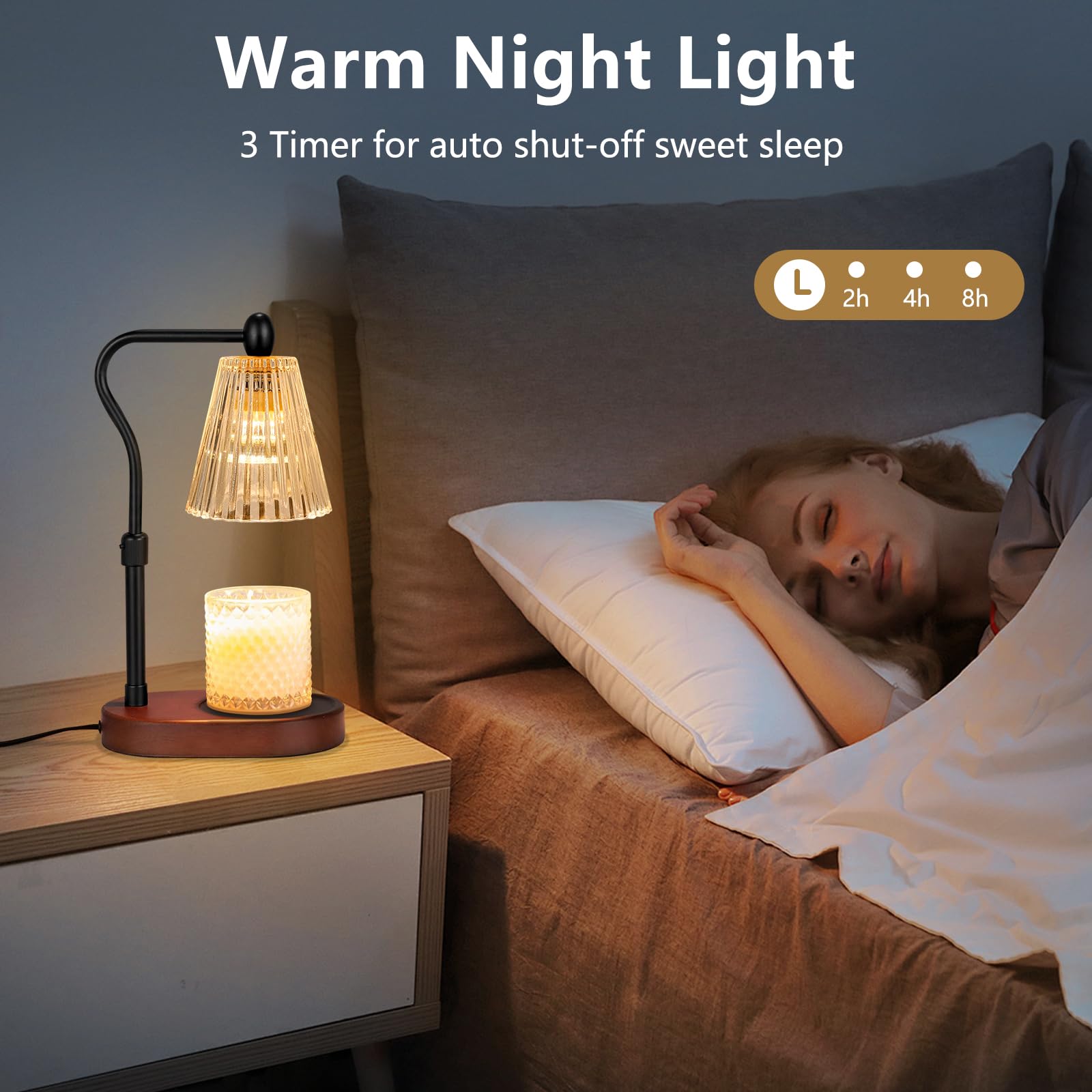 Engpure height adjustable pole adapting to candles under six inches