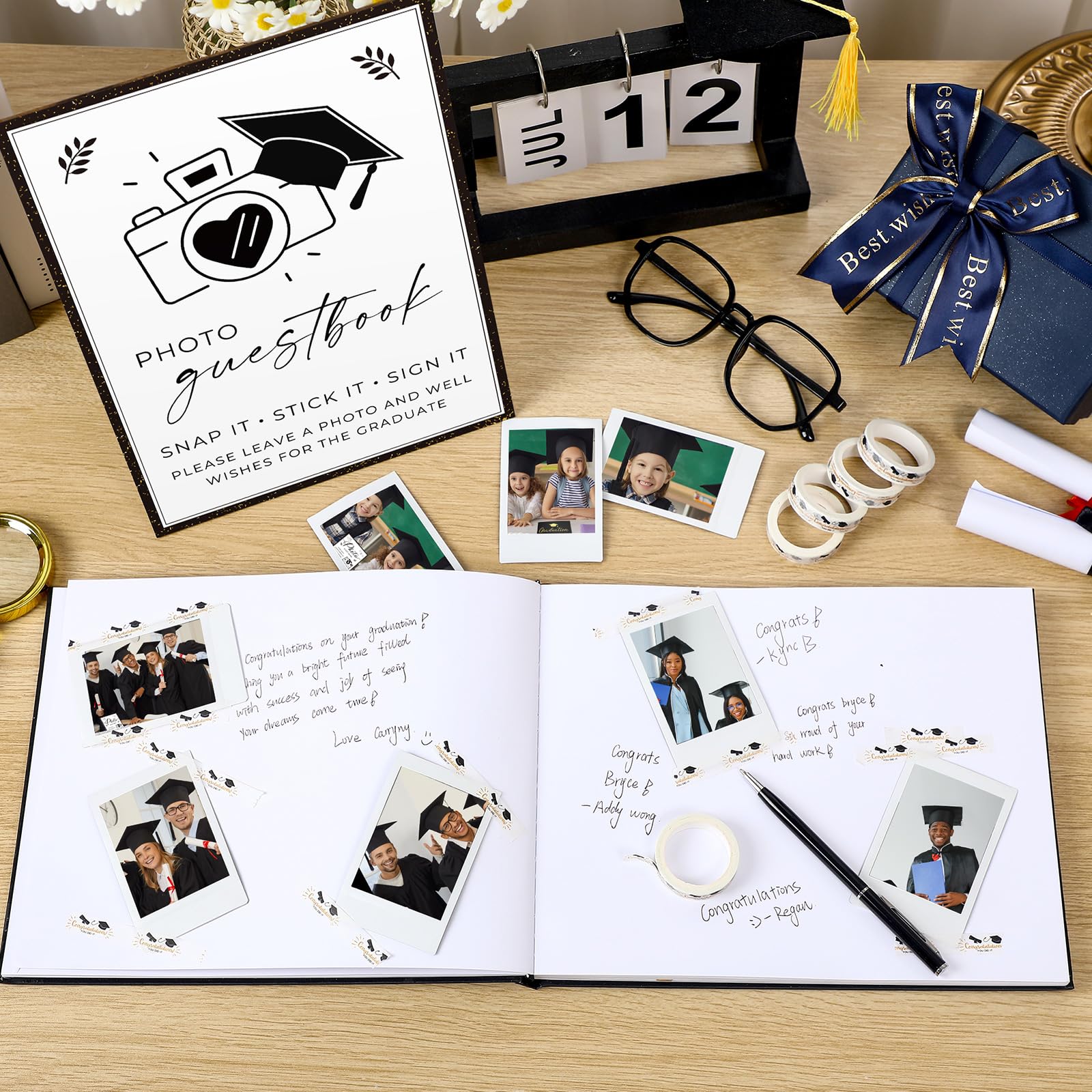 Engrowtic black pen for signing provides smooth writing at the guest book