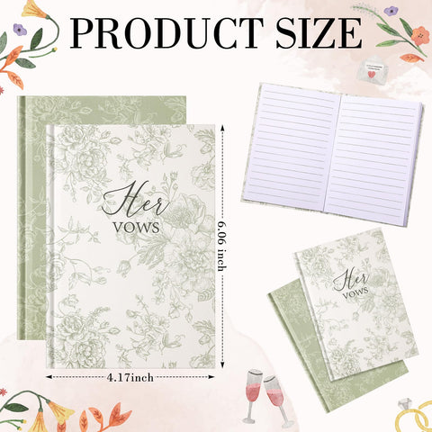 Engrowtic vow book pair back cover, elegant wedding decor