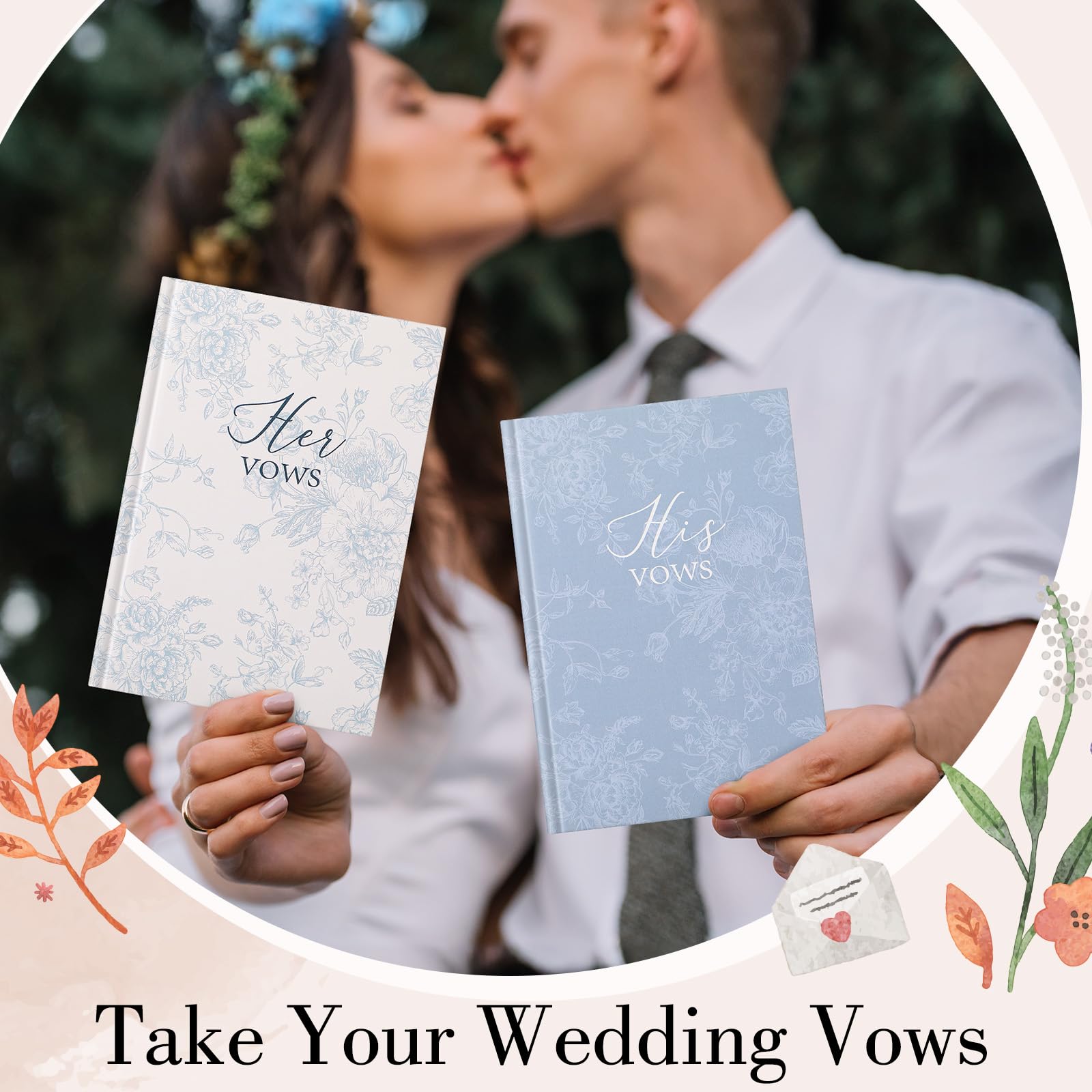 Engrowtic vow books pocket size fits bridesmaids and groomsmen.