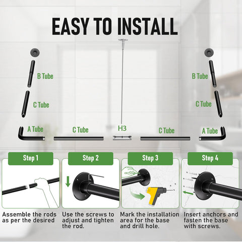 Enicvegw U-shaped rod demonstrating 36 lb load capacity.