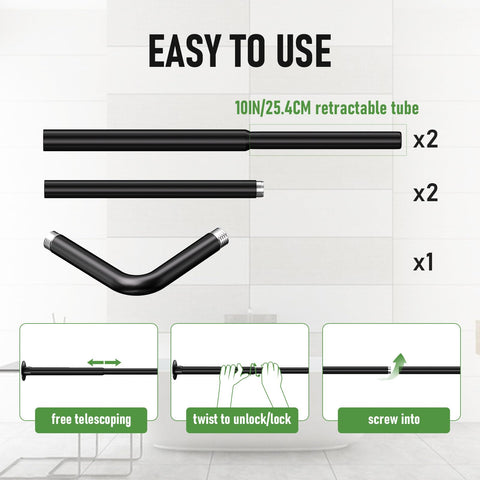 Enicvegw l shaped rod 12 hooks includes matching ring hooks for immediate use