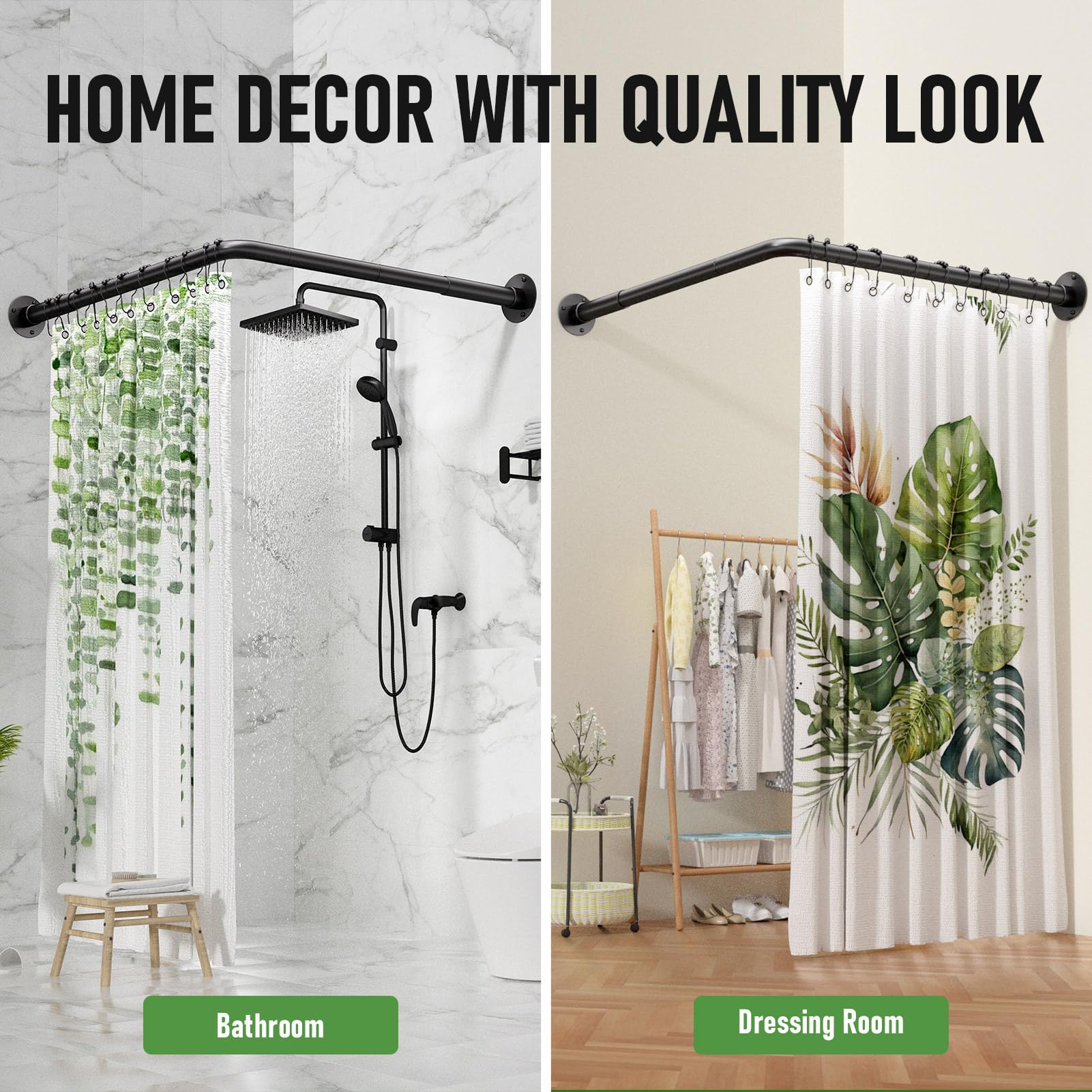 Enicvegw l shaped rod indoor outdoor demonstrates versatile indoor or outdoor shower setups