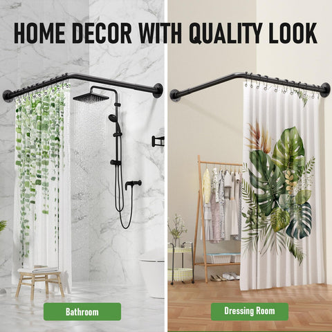 Enicvegw l shaped rod indoor outdoor demonstrates versatile indoor or outdoor shower setups