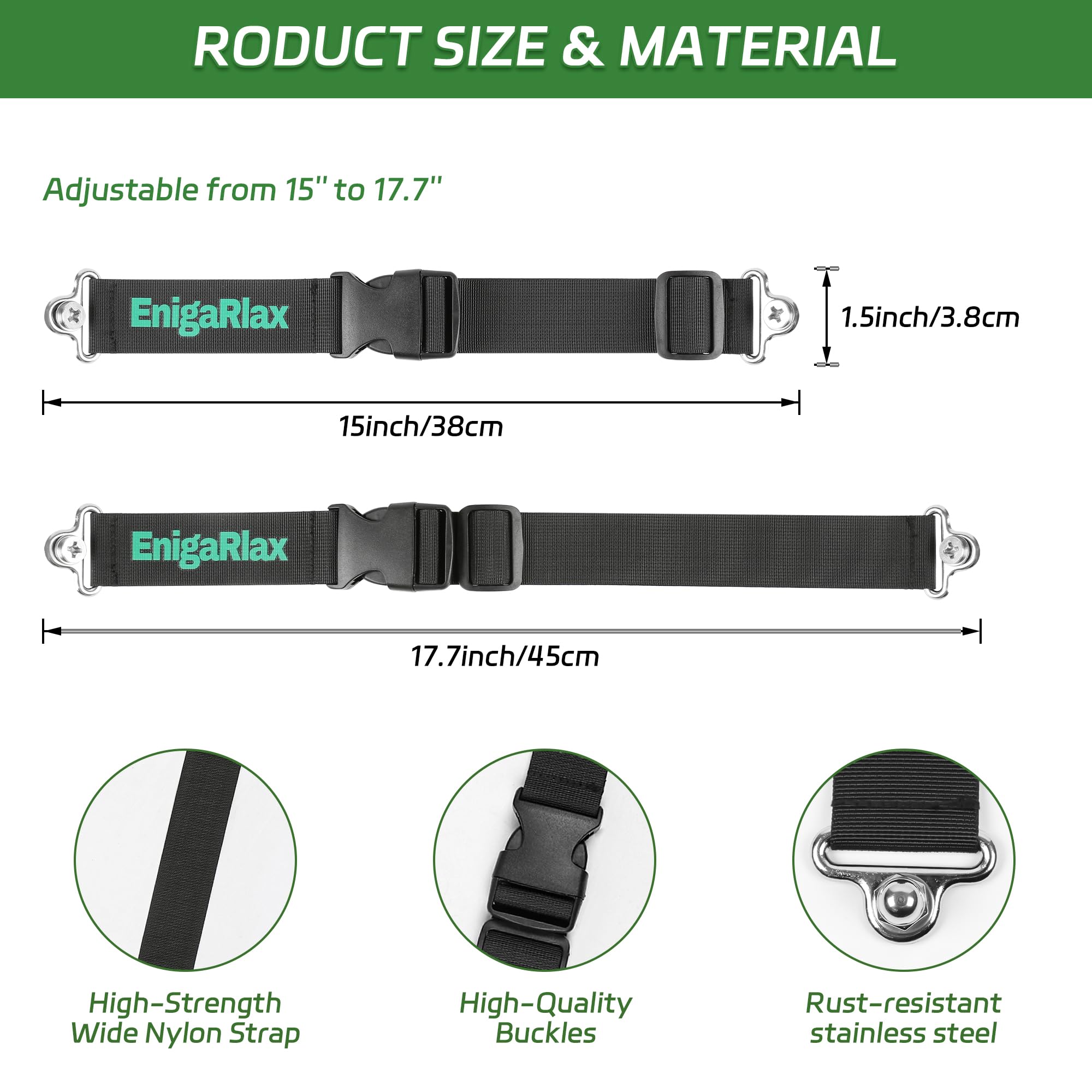 EnigaRlax adjustable lid lock fits fifteen to seventeen point seven inches