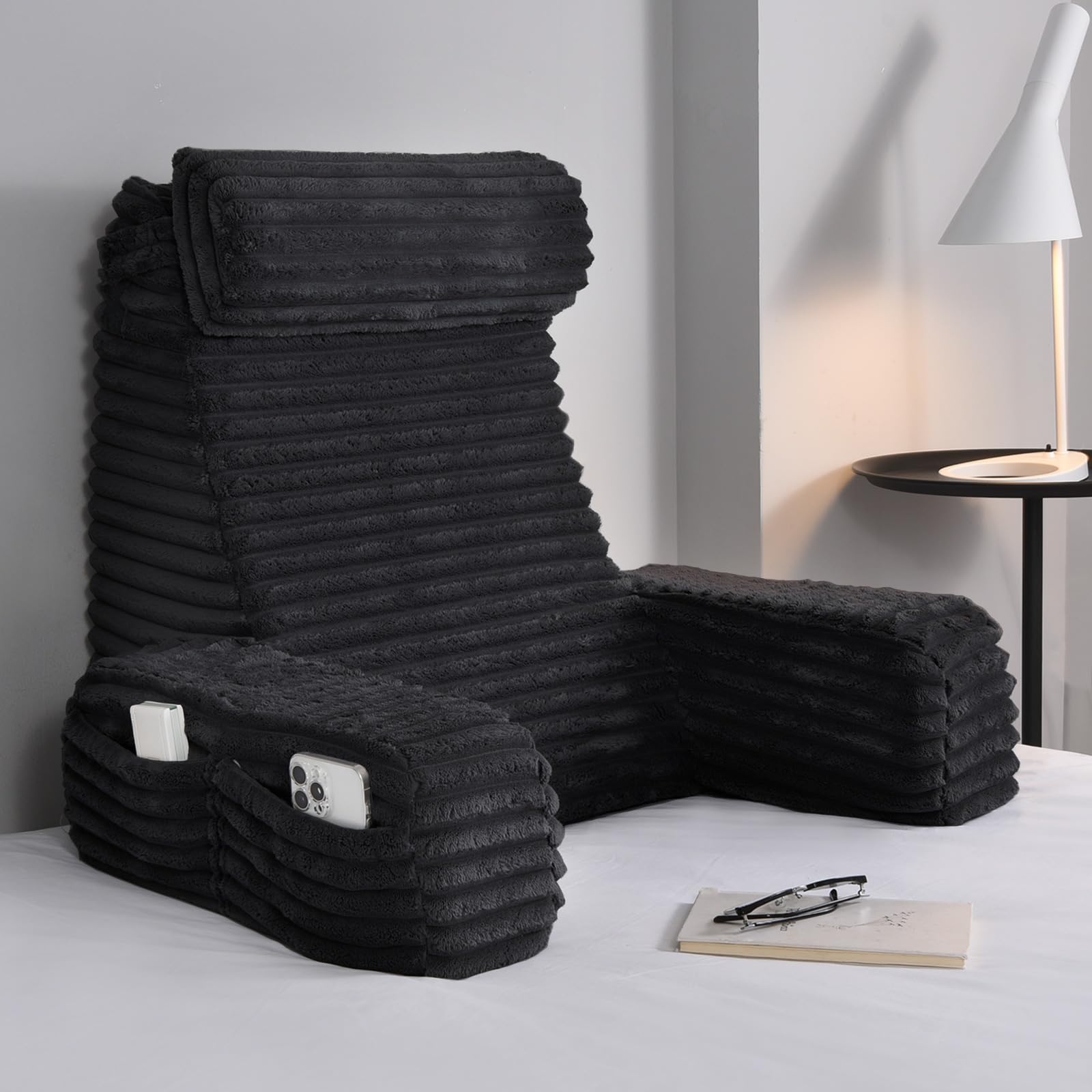 ENITYA 22XL ergonomic bed pillow side view shows firm support and plush comfort