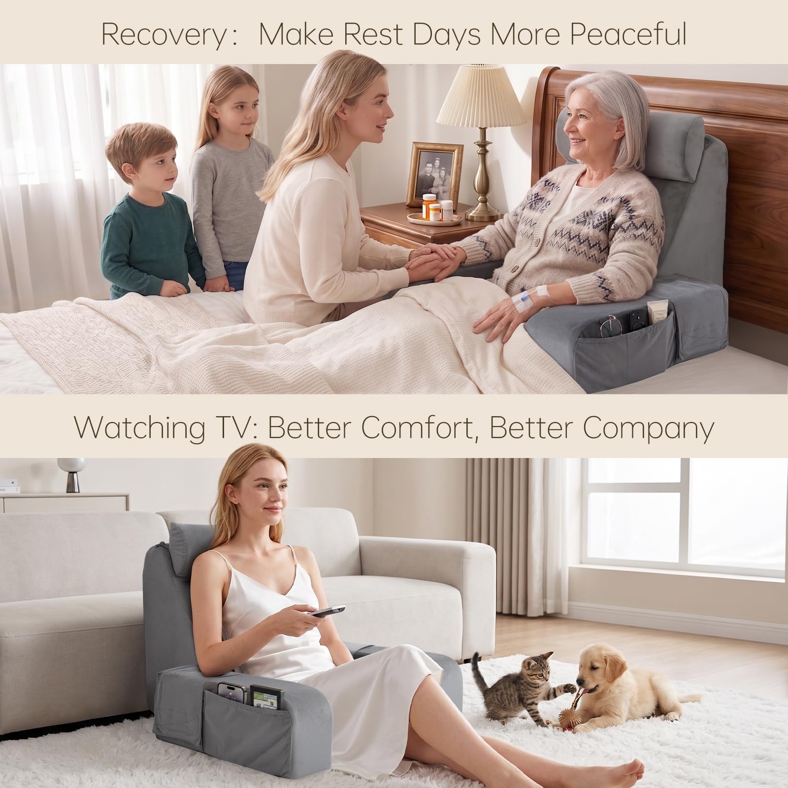 ENITYA back pillow dorm study setup for comfortable reading