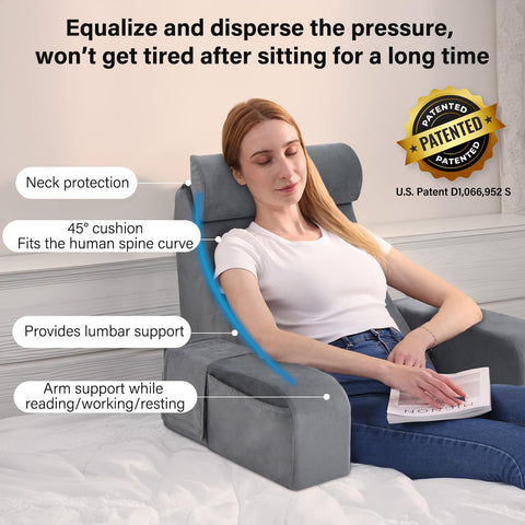 ENITYA back pillow high-density foam-core maintains support all day