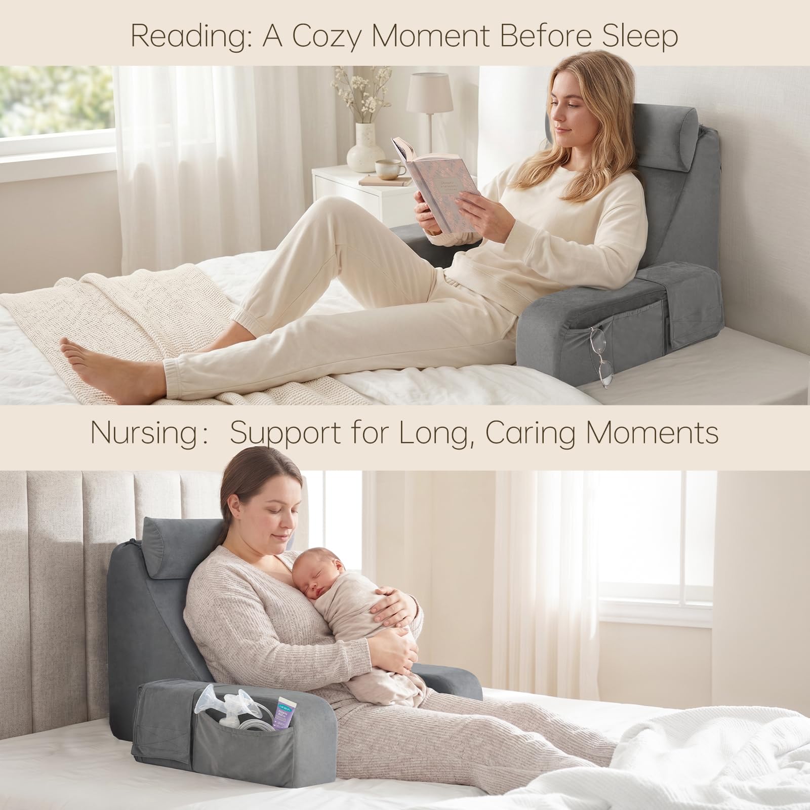 ENITYA back pillow nursing use for convenient feeding sessions