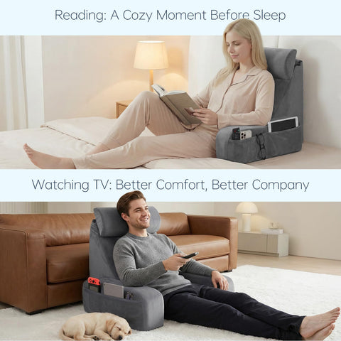 ENITYA medium-firm pillow delivers versatile seating comfort