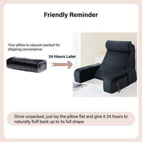 ENITYA Reading Pillow includes a top handle for easy portability
