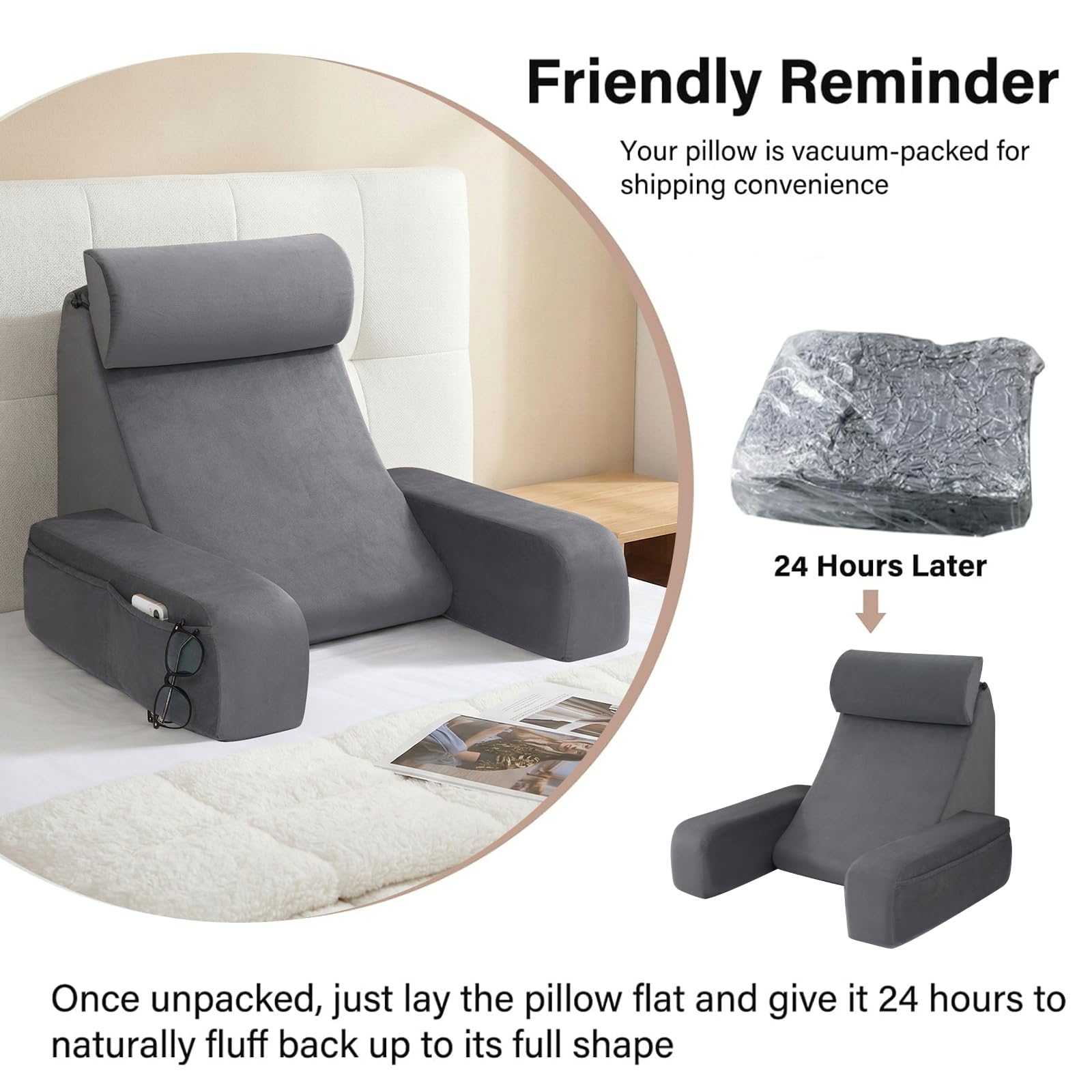 ENITYA versatile use for bed, couch, or floor lounging
