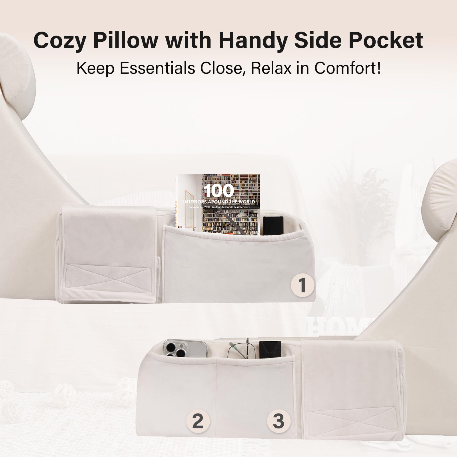 ENITYA washable removable cover keeps pillow clean and fresh