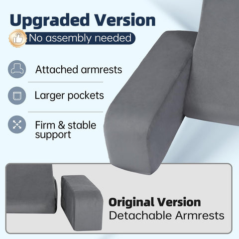 ENITYA 45-degree wedge backrest supports upright posture during viewing