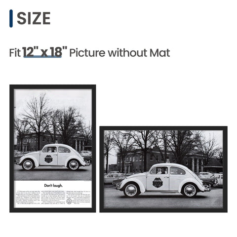 ENJOYBASICS 12x18 frame hanging options show horizontal and vertical layouts
