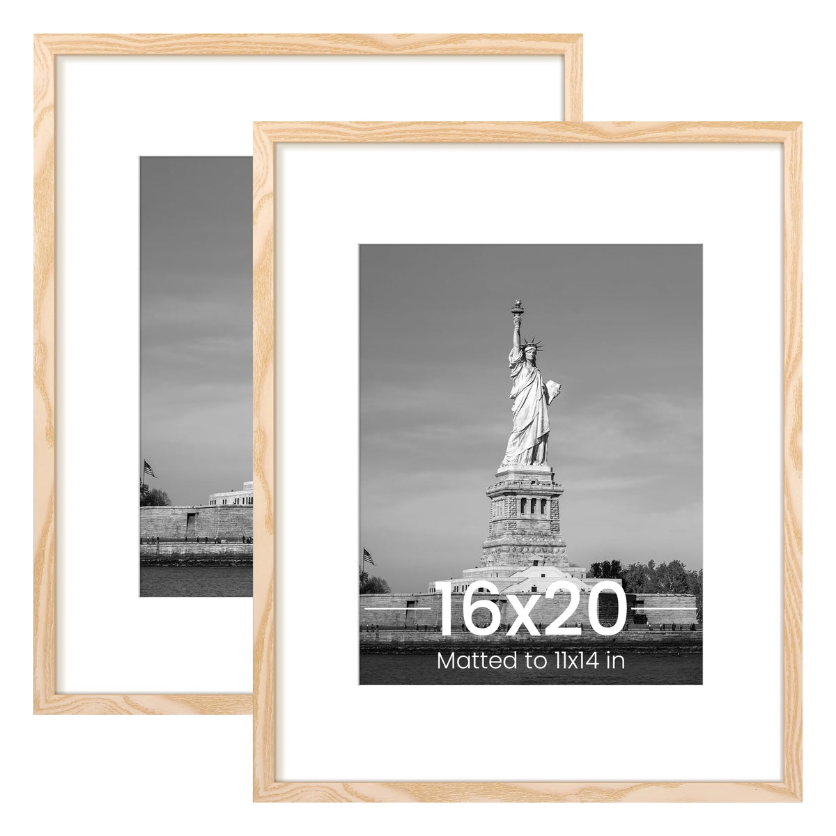 ENJOYBASICS 16x20 frame with mat displaying 11x14 artwork securely.