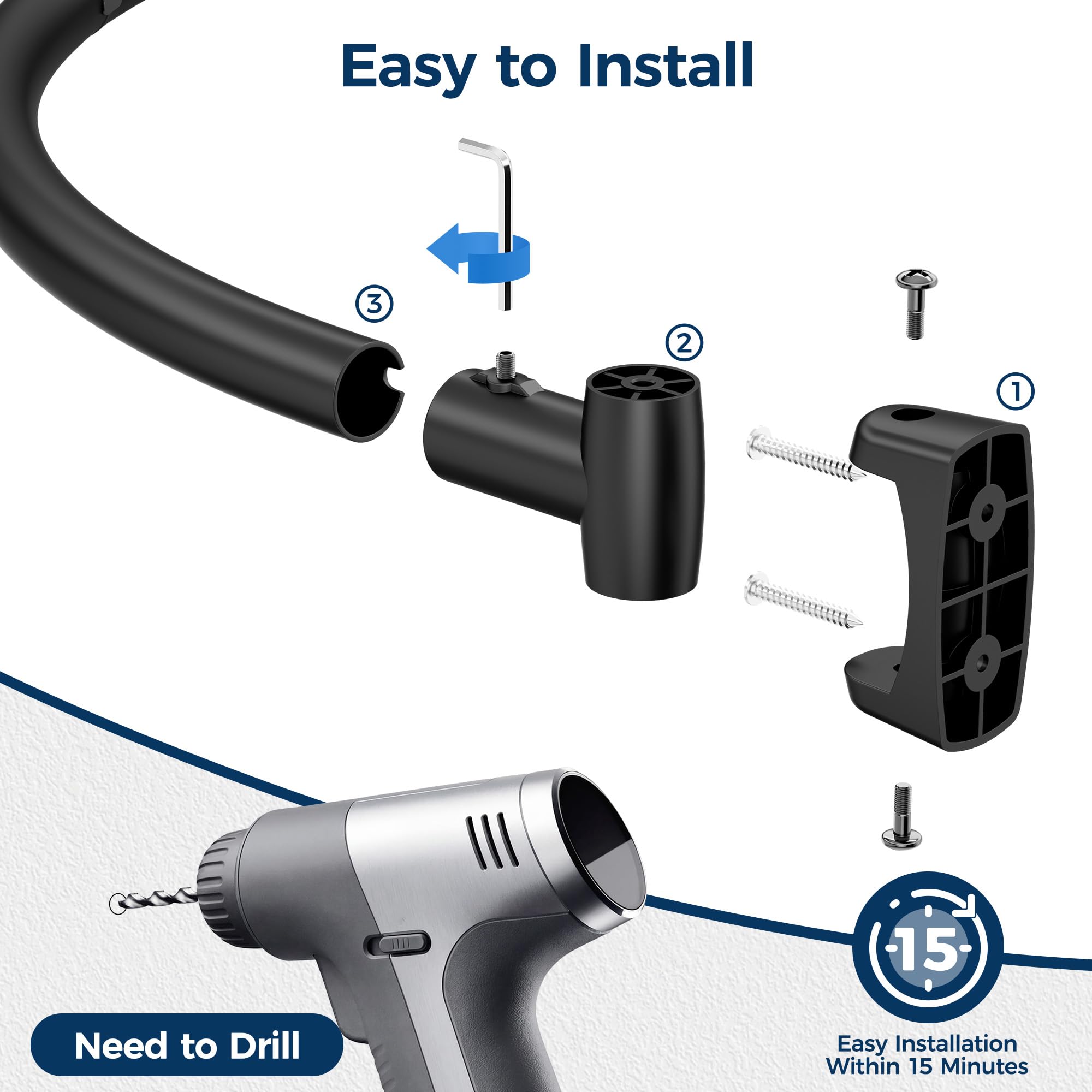 ENJOYBASICS 180 degree brackets offer flexible mounting angles
