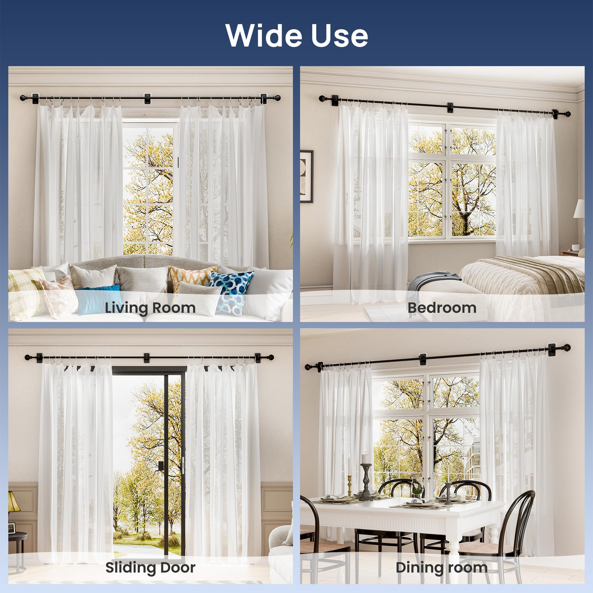 ENJOYBASICS adhesive brackets ideal for smooth surfaces like glass.