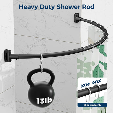 ENJOYBASICS adjustable length from 35 to 77 inches fits most showers