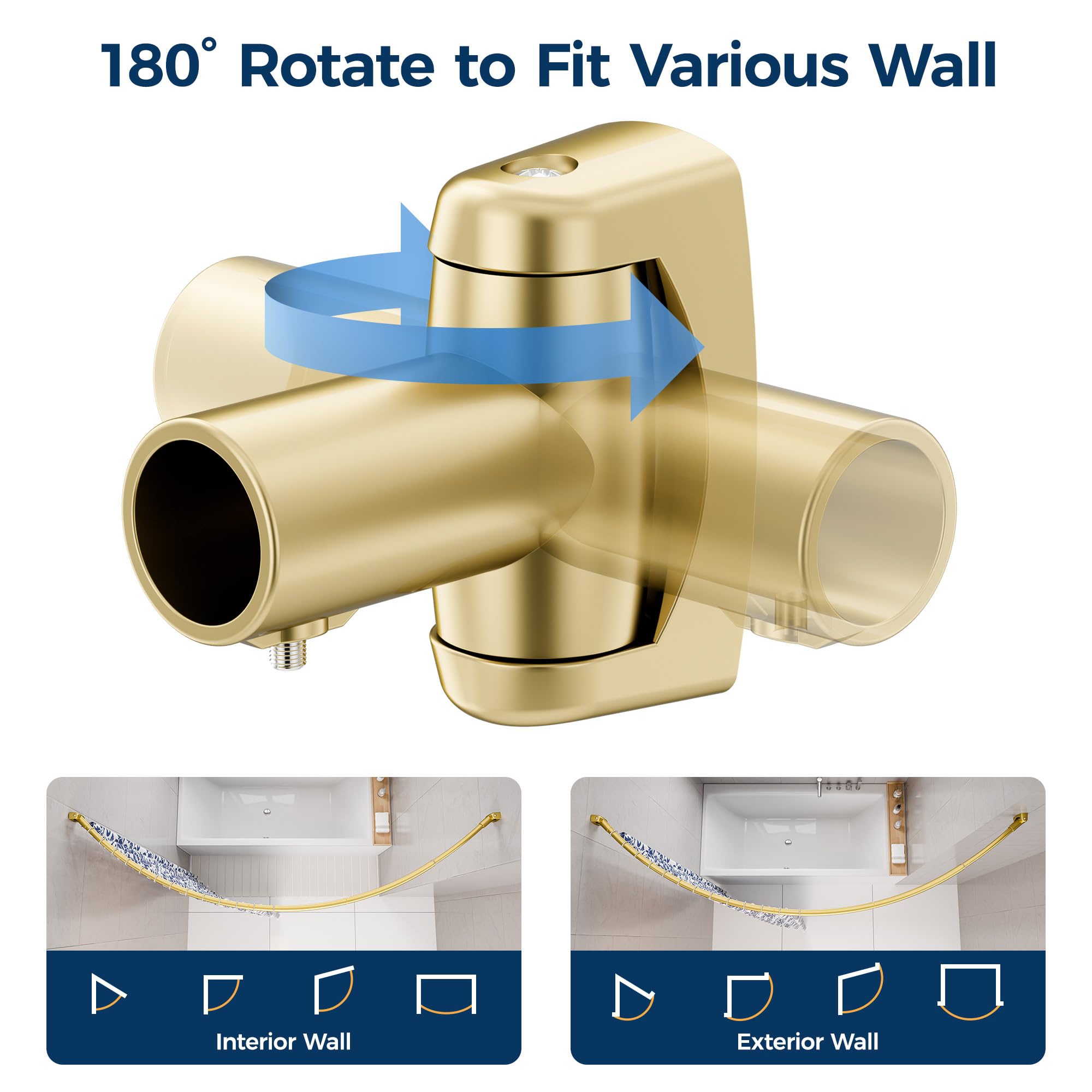 ENJOYBASICS gold finish adds a luxe touch to contemporary bathrooms.