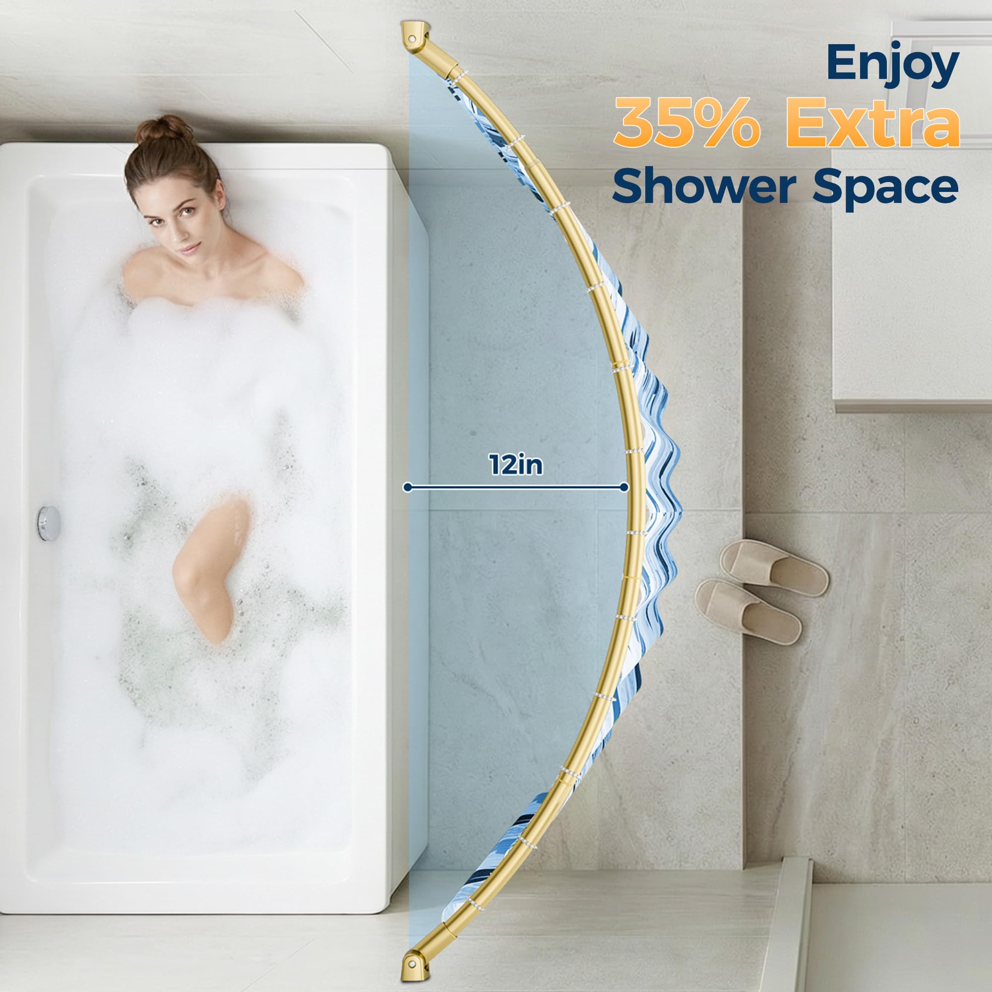 ENJOYBASICS shower rings included for smooth curtain setup.