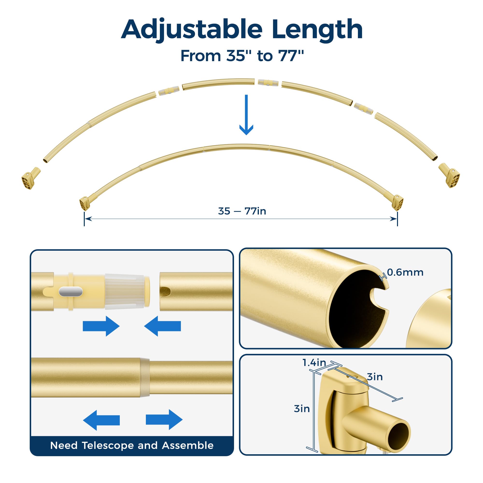ENJOYBASICS 180-degree rotating brackets enable flexible angles for any layout.
