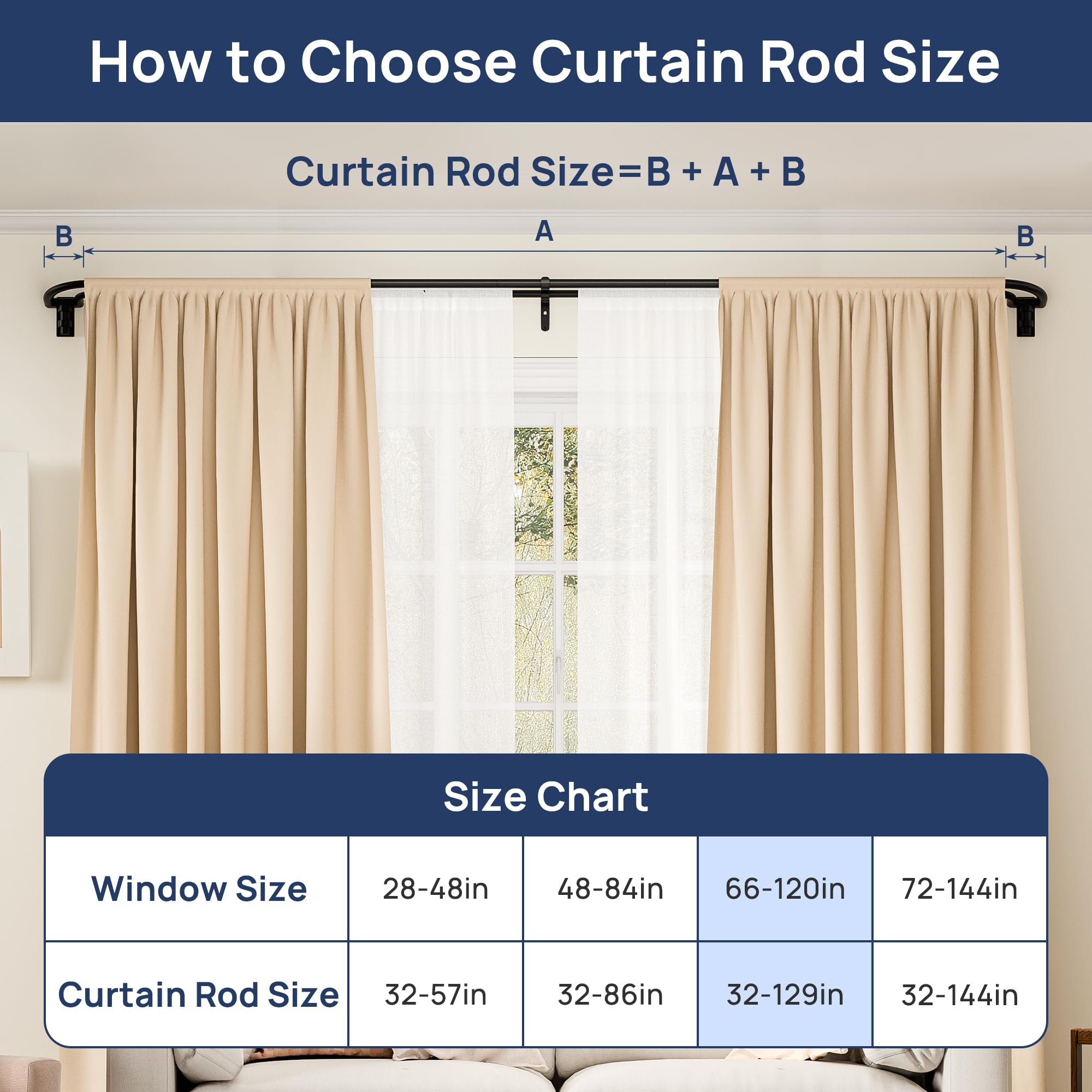 ENJOYBASICS Double Curtain Rod end-caps provide lasting stability and style
