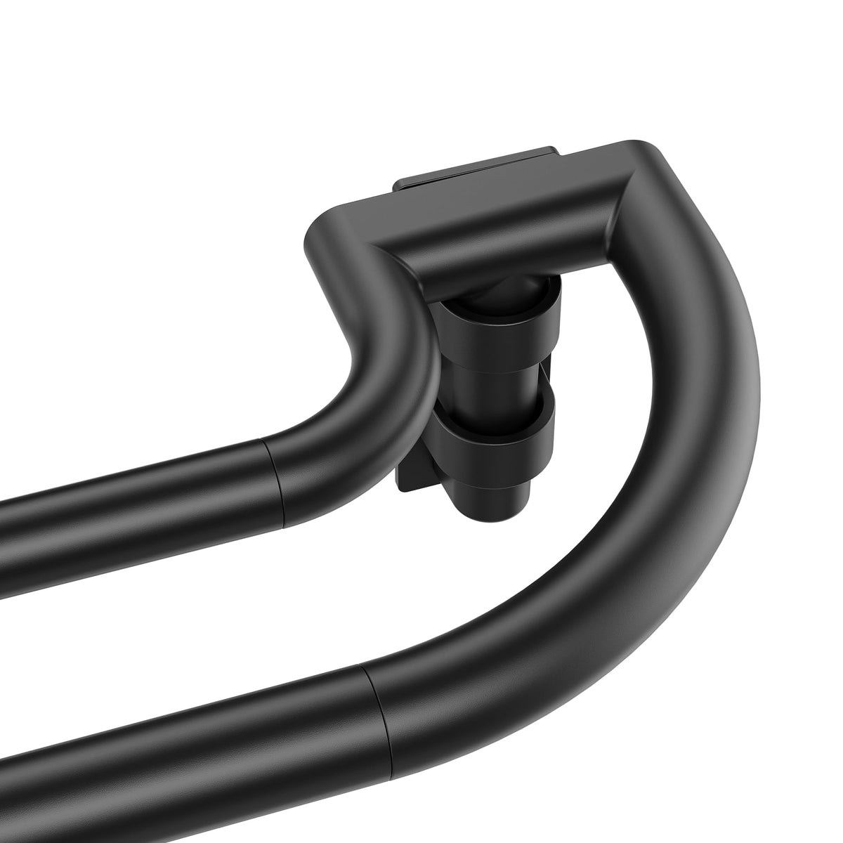 EnjoyBasics double curtain rod wrap-around assembly demonstrates seamless light-blocking setup.