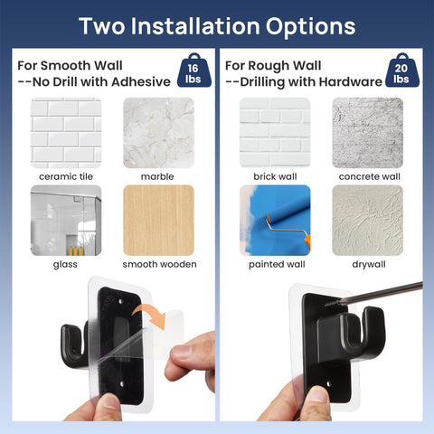 ENJOYBASICS Easy peel and stick installation for curtain rod