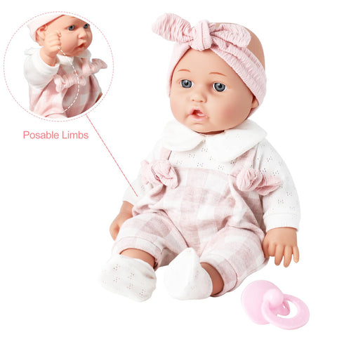 Enjoyin 13x13 microfabric blanket with the doll for cozy snuggling.