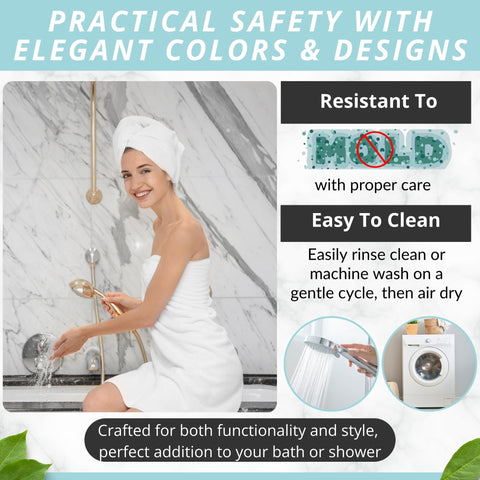 ENKOSI bath mat machine-washable for easy cleaning and maintenance.