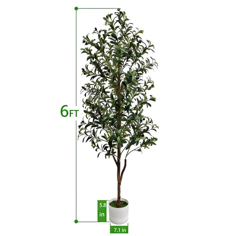 ENLETRAN artificial olive tree trunk detail adds realistic texture to any room.