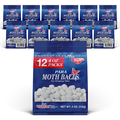 Enoz Moth Balls bottle front view, ideal for protecting stored fabrics.