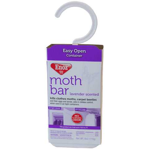 Enoz Moth Bar lavender-scented case-hanging for closet organization and moth protection.