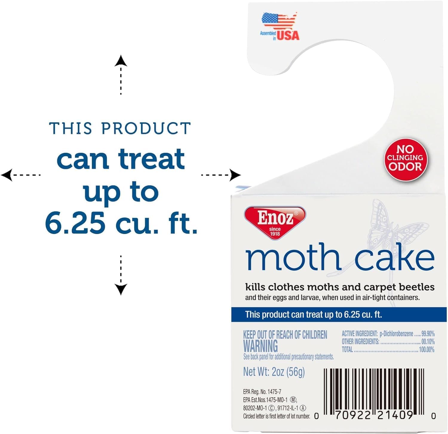 Enoz Moth Cakes fit slim storage units to save space.