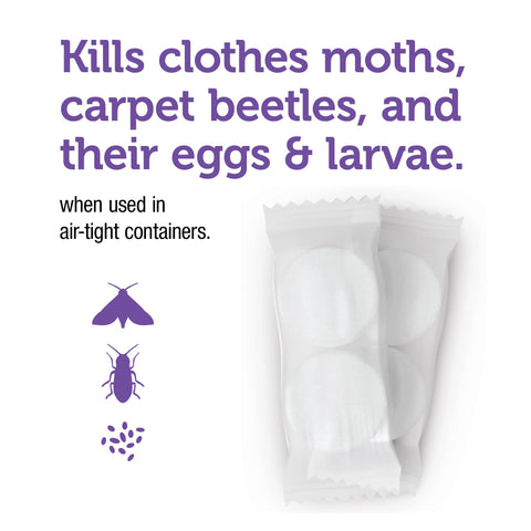 Enoz Moth Ball Packets are USA-made with Willert branding.