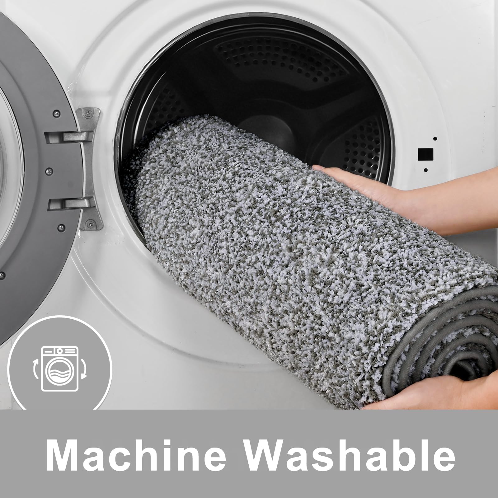 Enqinar machine-washable bath mat stays soft after multiple washes.