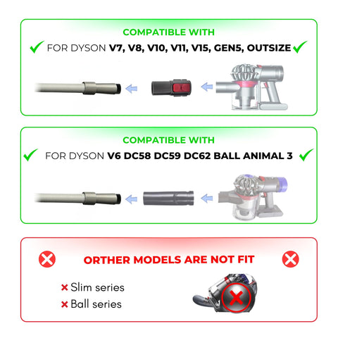 ENUKYCOM grooming brush on Dyson DC58/DC59, removes loose fur while brushing.