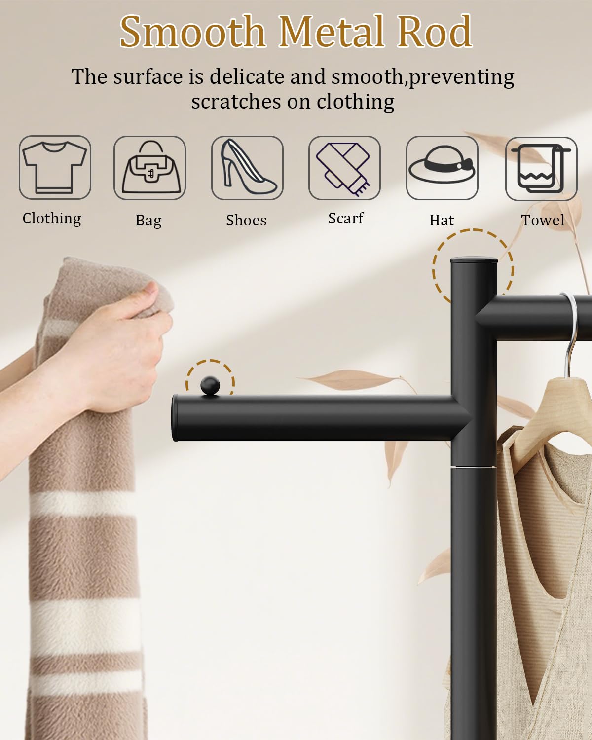 Enumail glossy metal tubes with textured rock base for modern look