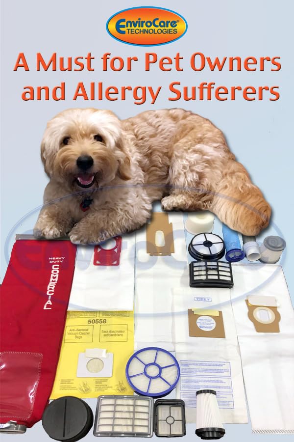 EnviroCare bags in use inside a vacuum canister during cleaning.