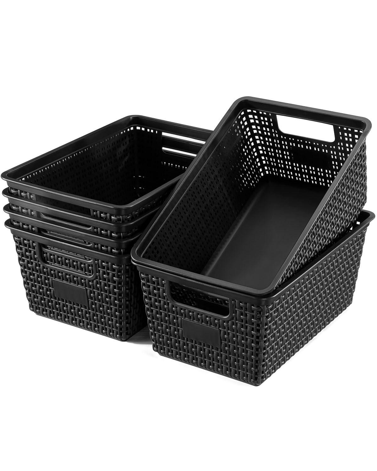 EOENVIVS 6-basket set on shelf for organized storage and décor.