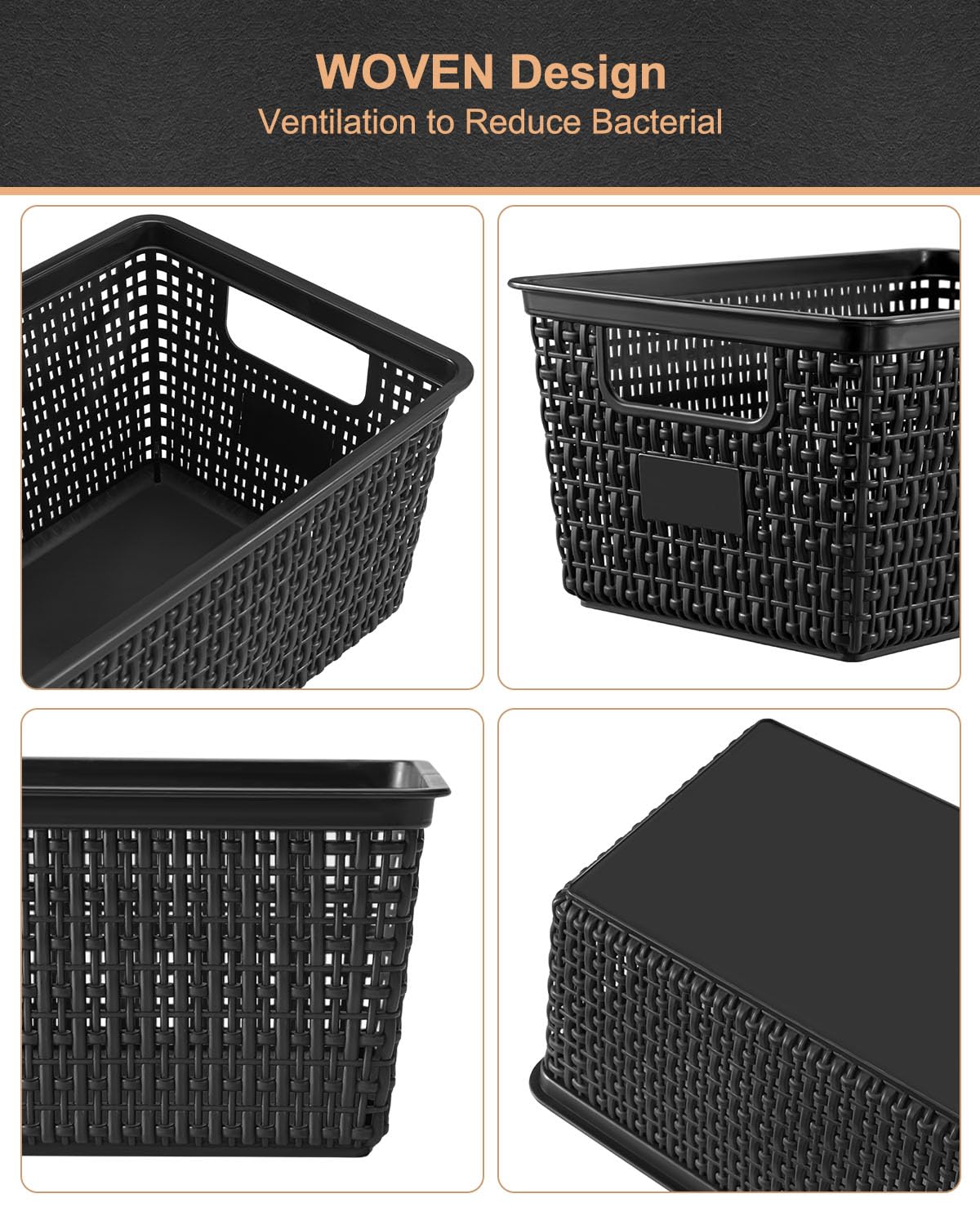EOENVIVS baskets with hollow handles for simple carrying.