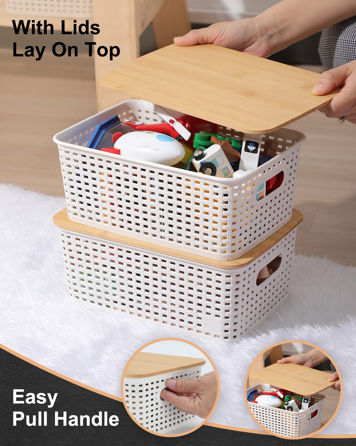 EOENVIVS multi-purpose bin on desk keeps supplies within reach