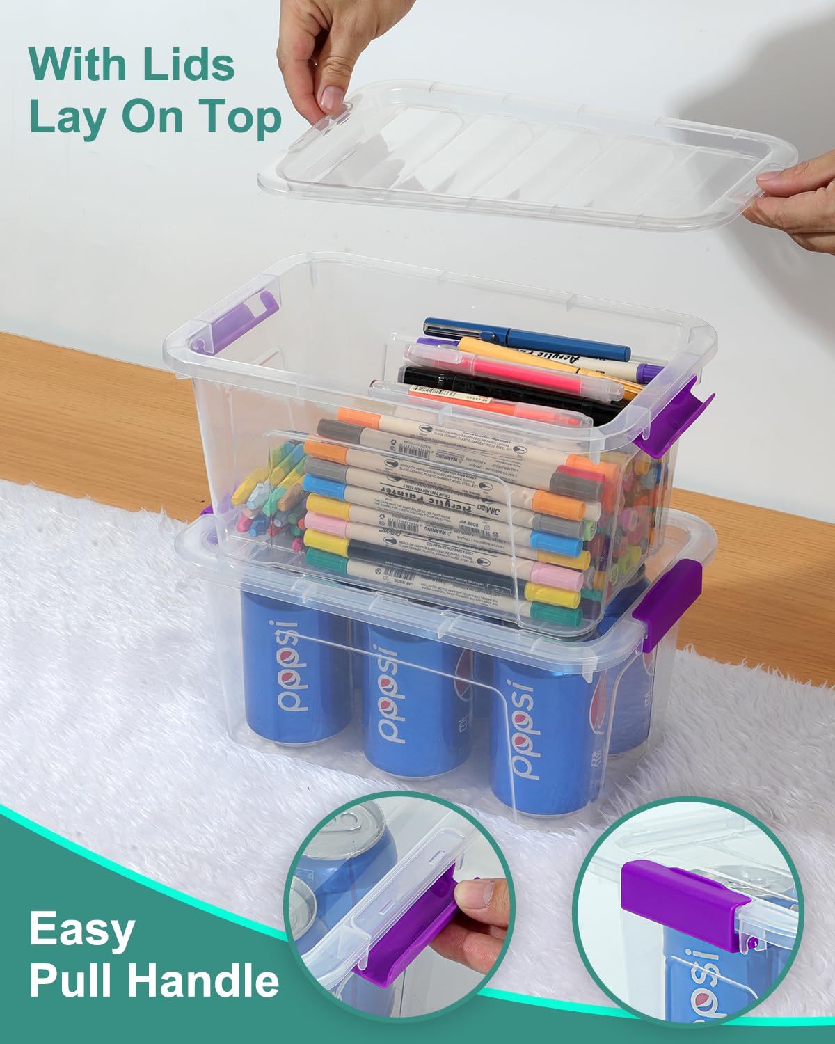 EOENVIVS multi-use storage bins ideal for office, toys, and home organization