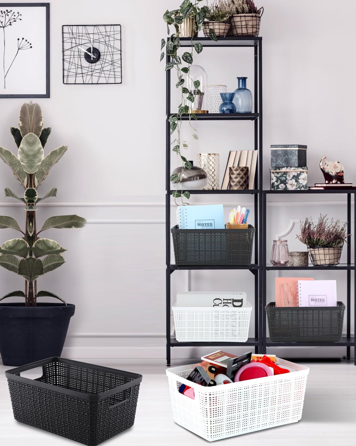 EOENVIVS office storage basket for documents and supplies.
