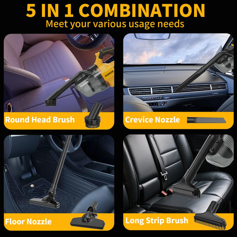 EOGTHIGO 46 CFM suction demonstration for car interiors and floors.