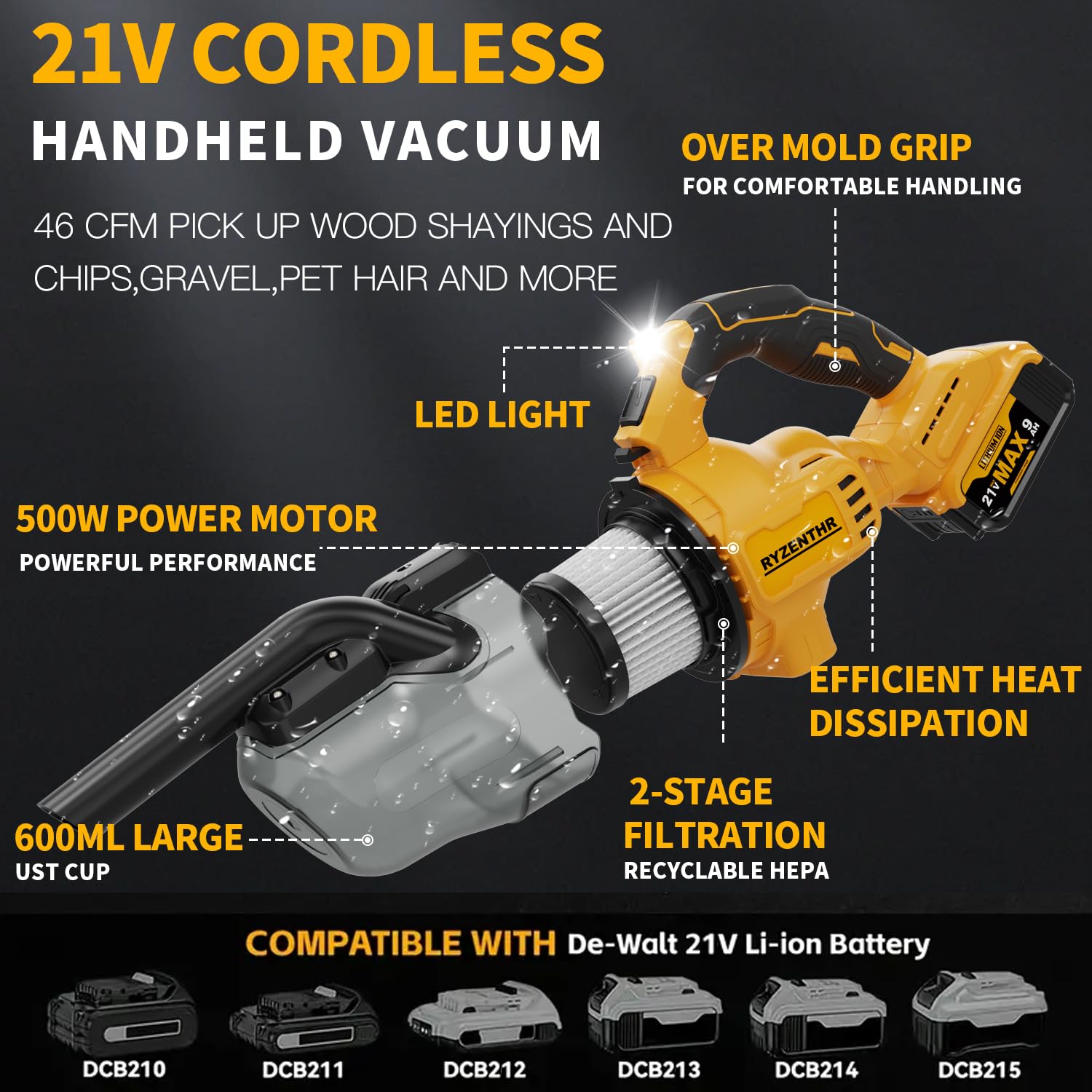 EOGTHIGO 4 nozzles demonstrate versatile cleaning attachments for floors and furniture.