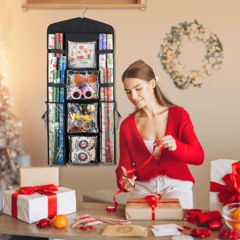 EOLIMEX storage for ribbons, bows, and cards keeps crafts tidy.
