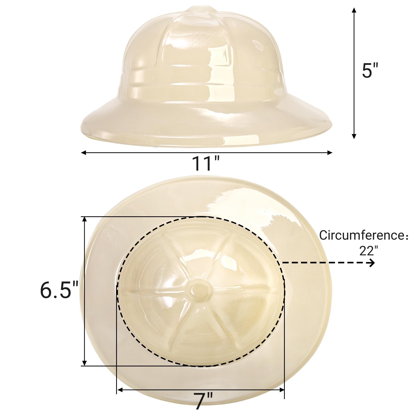 Eorbow animal explorer helmet close-up shows sturdy plastic for safe play.